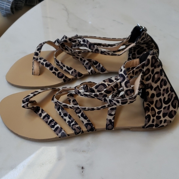 NWT Fairyseason leopard strappy sandal 39 - Picture 2 of 11